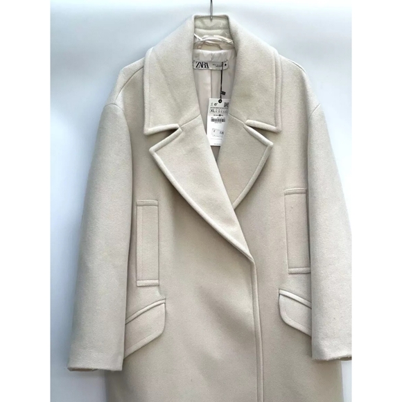 Zara oversized cream coat - Picture 14 of 17